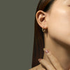 S925 Sterling Silver Women's Geometric Electroplated Fashion Ear Jewelry