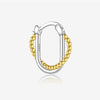 S925 Sterling Silver Women's Geometric Electroplated Fashion Ear Jewelry