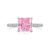 S925 Sterling Silver Women's Geometric Style Ring With Ice Flower Zirconium And High Carbon Diamond Electroplated
