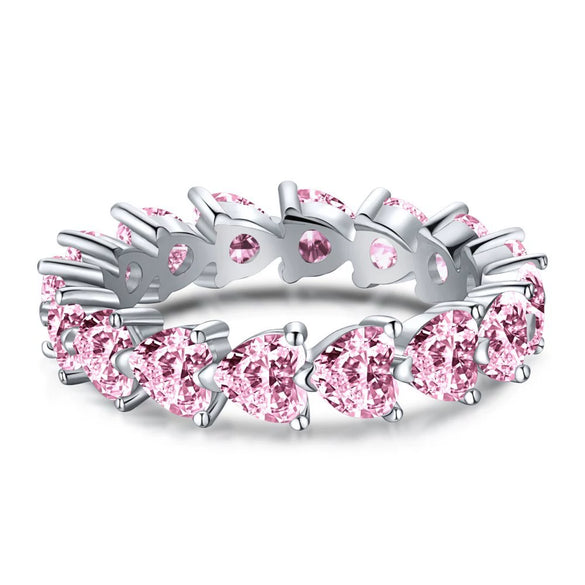 S925 Sterling Silver Women's Geometric Style Ring With Ice Flower Zirconium And High Carbon Diamond Electroplated