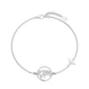 S925 Sterling Silver Women's Light Luxury Bracelet With Earth Aircraft Design And Electroplating Treatment