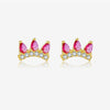 S925 Sterling Silver Women's Zircon Earrings With Irregular Geometric Design And Platinum 18K Gold Electroplating