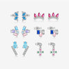 S925 Sterling Silver Women's Zircon Earrings With Irregular Geometric Design And Platinum 18K Gold Electroplating