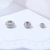 S925 Sterling Silver Zircon Inlaid Double Row Barrel Beads Separated By Wheel Beads Diy Handmade Jewelry Accessories With Round Pattern And Baroque Style