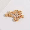 S925 Sterling Silver Zirconia Flower Petal Connecting Buckle For Necklace And Sweater Chain Diy Accessories