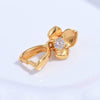 S925 Sterling Silver Zirconia Four Leaf Clover Handmade Diy Bracelet Necklace Buckle
