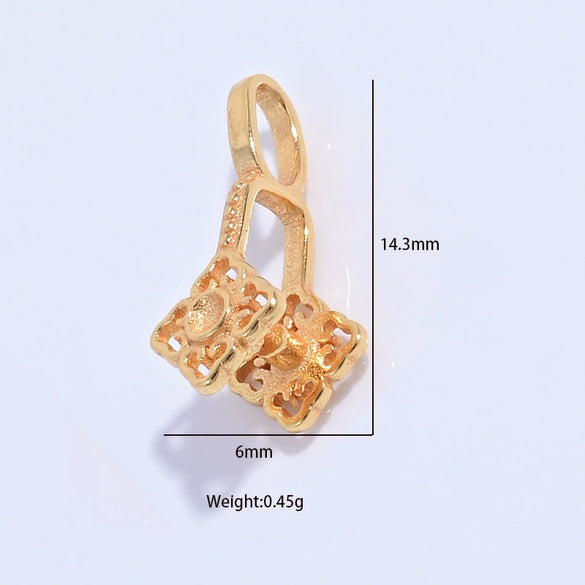 S925 Sterling Silver Zirconia Four Leaf Clover Handmade Diy Bracelet Necklace Buckle