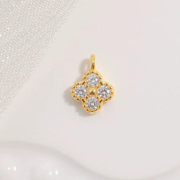 S925 Sterling Silver Zirconia Four Leaf Clover Pendant Jewelry Accessories Including Necklace Bracelet Earrings