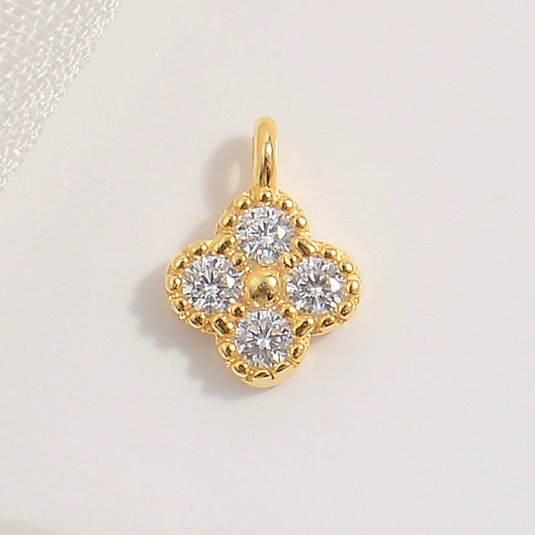 S925 Sterling Silver Zirconia Four Leaf Clover Pendant Jewelry Accessories Including Necklace Bracelet Earrings