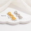 S925 Sterling Silver Zirconium Multirow Pearl Horseshoe Ushaped Handmade Diy Buckle