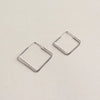 S925 Silver Earrings Korean Minimalist Geometric Square Personalized Square Earrings