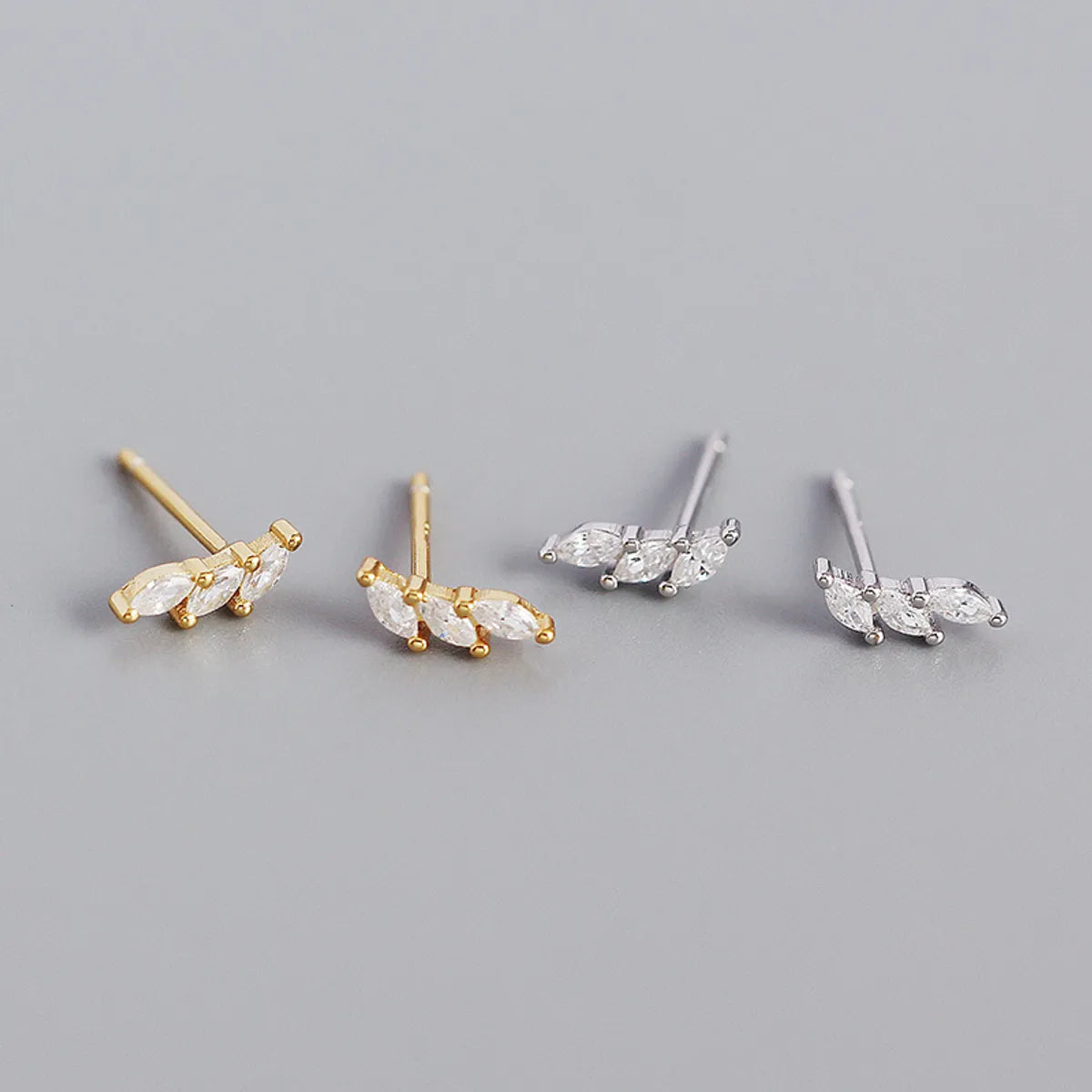 Fashion Geometric Plating Gem Earrings Ear Studs