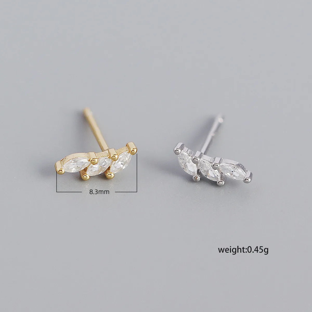 Fashion Geometric Plating Gem Earrings Ear Studs