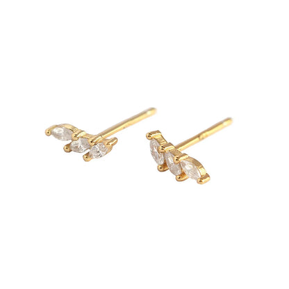 Fashion Geometric Plating Gem Earrings Ear Studs