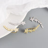 S925 Silver Geometric Row Five-Pointed Star Earrings Wholesale Nihaojewelry