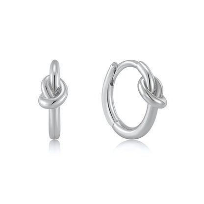 S925 Silver Needle European And American Knotted Earrings Minimalist Creative Twisted Fashion Wild Earrings