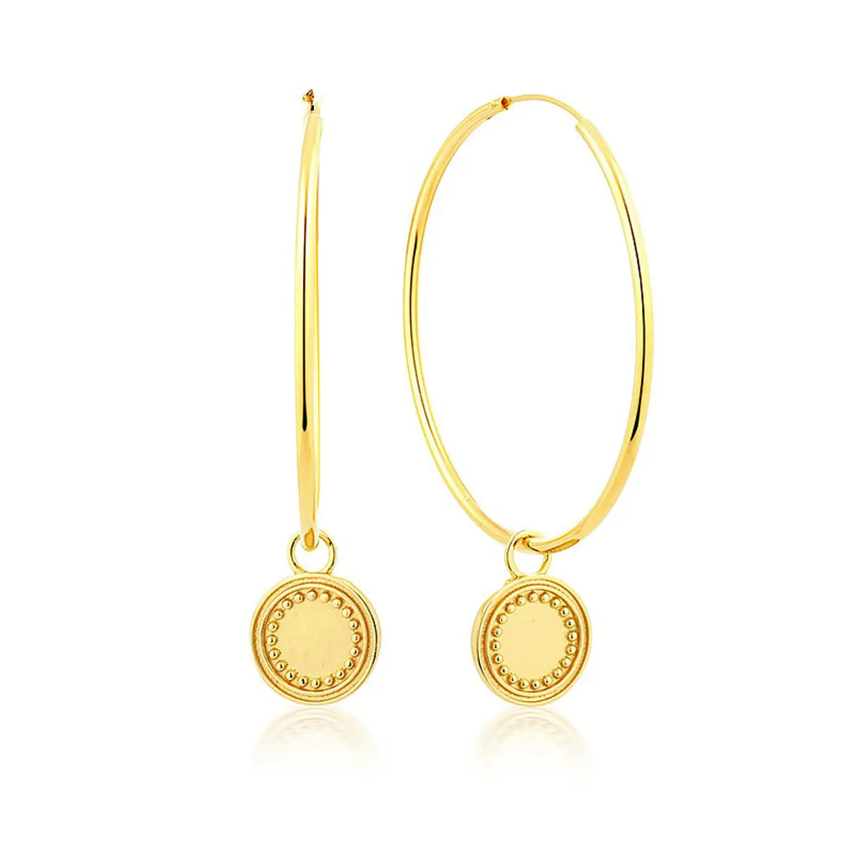 European And American Style Sterling Silver Needle Women's Fashion Circle Gold Silver Large Earrings Round Earrings Female Fashion Ornament