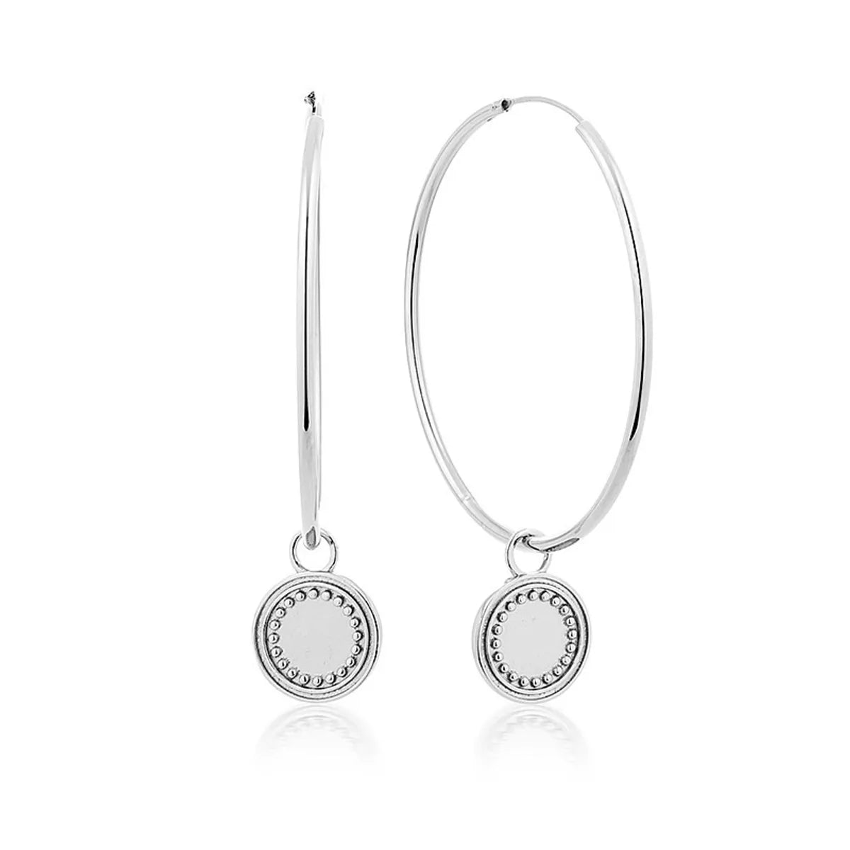 European And American Style Sterling Silver Needle Women's Fashion Circle Gold Silver Large Earrings Round Earrings Female Fashion Ornament