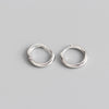 S925 Sterling Silver Circle Glossy Stacking Earrings Wholesale Nihaojewelry