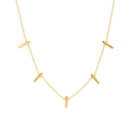 Cross-border Hot Selling S925 Sterling Silver Ins Stylish And Simple Personality Clavicle Chain Geometric Copper Square Temperament Wild Necklace