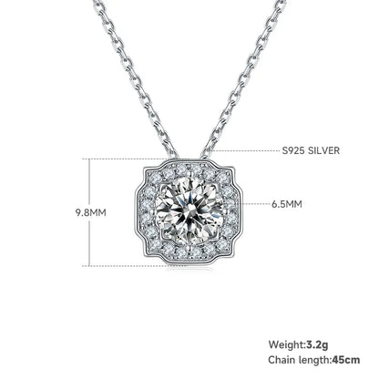 S925 Sterling Silver Rhodium Plated Inlay Round Lab-Grown Diamonds Bracelets Earrings Necklace