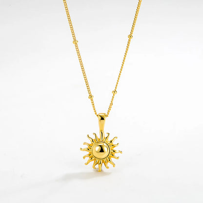 Fashion Sun Pendant Necklace