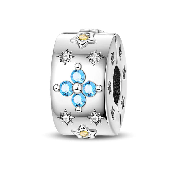 Safety Buckle Hanging Beads Diy Jewelry Accessories Bracelet Silver Plated Dripping Oil Design