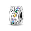 Safety Buckle Hanging Beads Diy Jewelry Accessories Bracelet Silver Plated Dripping Oil Design
