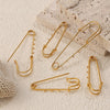 Safety Pin Brooch 316L Stainless Steel Electroplated For Women Fashion Style