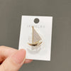 Sailing Antiexposure Brooch Alloy Electroplated Natural Style Women's Decoration
