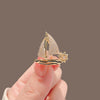 Sailing Brooch Alloy Electroplated Unisex Temperament Badge Suit Corsage Accessories
