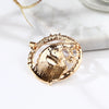 Santa Claus Cartoon Brooch Pin With Electroplated Alloy And Artificial Gemstone Accents For Unisex Christmas Accessories