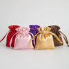 Satin Cloth Drawstring Bag For Jewelry Storage With Silk Screen Printing