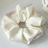 Satin Embroidered Handmade Hair Tie Skinfeel Fabric Light Luxury Style High Elasticity