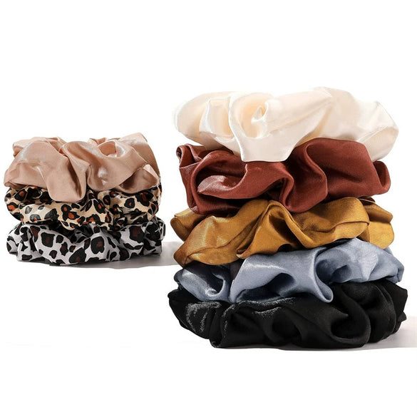 Satin Fabric Handmade Large Intestine Hair Ring Simple Elastic Hair Tie For Women Hair Accessories