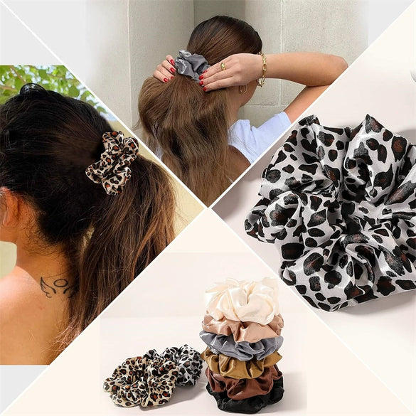 Satin Fabric Handmade Large Intestine Hair Ring Simple Elastic Hair Tie For Women Hair Accessories