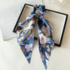 Satin Fabric Highend Plants And Flowers Printed Triangle Hair Band For Women