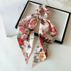 Satin Fabric Highend Plants And Flowers Printed Triangle Hair Band For Women