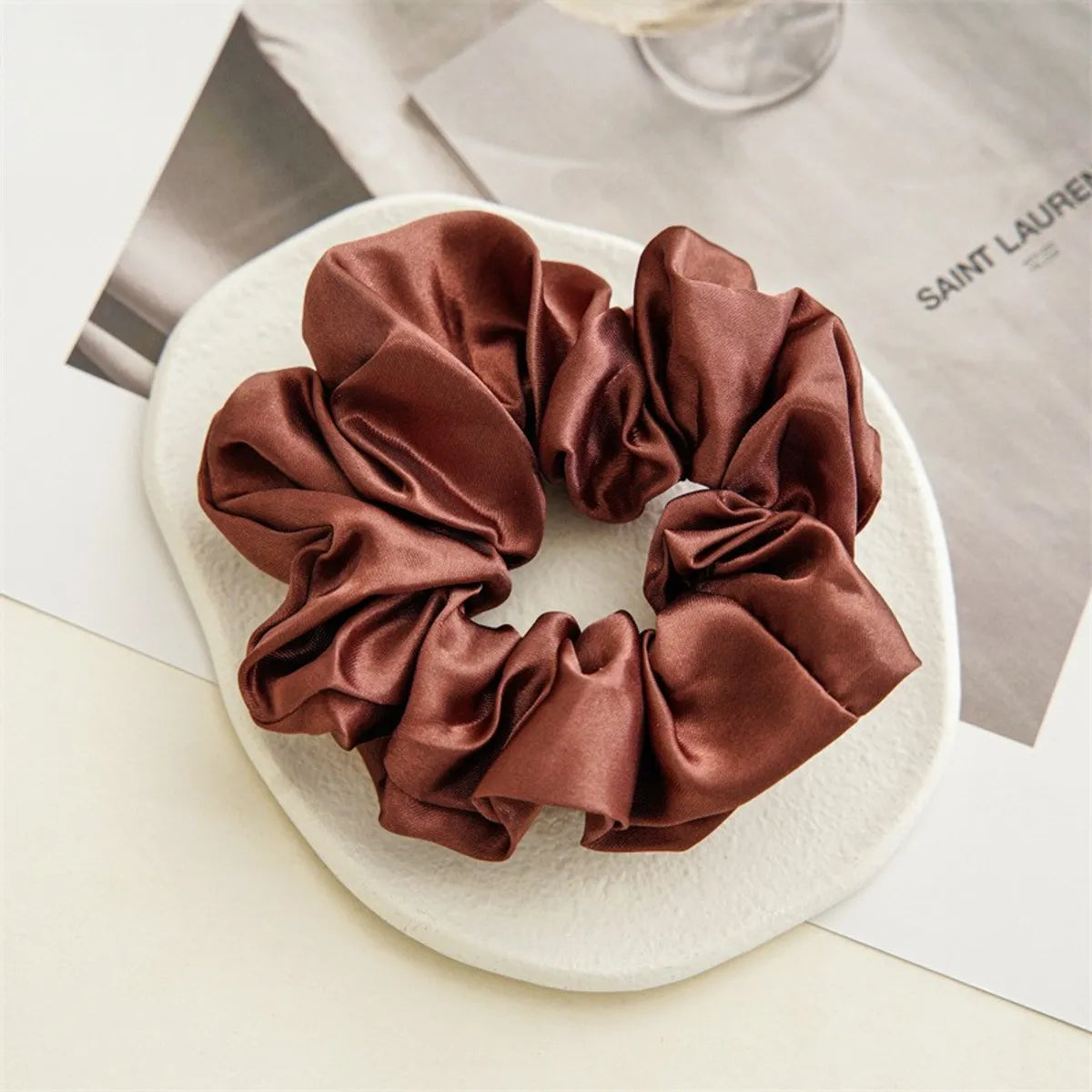 Satin Fabric Large Intestine Hair Ring Hair Accessories Europe And America Cross Border Women'S Headband Set Simple All-Match Headdress