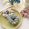 Satin Intestine Style Elastic Women's Hair Ring Headwear With Floral Design And Seiko Craftsmanship
