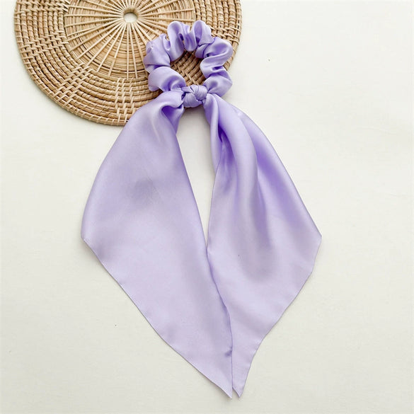 Satin Knotted Hair Ring Ponytail Ribbon Head Jewelry Seiko High Elasticity