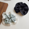Satin Pleated Splicing Handmade Geometric Hair Tie High Elasticity Versatile Highend