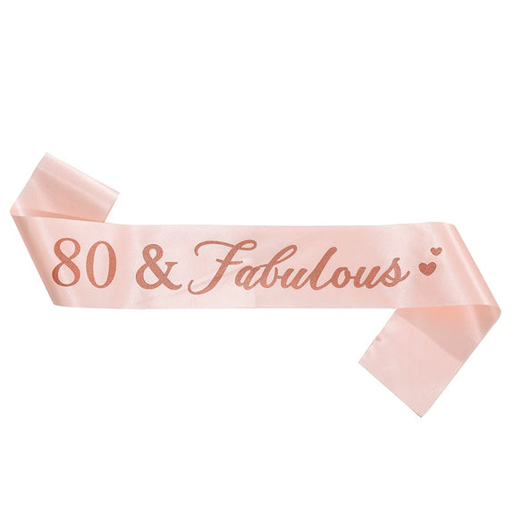 Satin Shoulder Ribbon Belt For Girl Party Decoration With Printing Rose Gold Fashion Style
