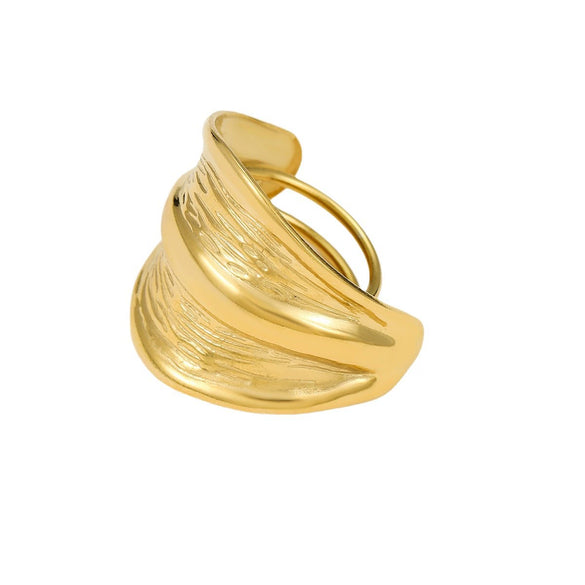 Scarf Buckle And Ring Dualuse Jewelry Geometric Titanium Steel Electroplating For Women