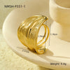 Scarf Buckle And Ring Dualuse Jewelry Geometric Titanium Steel Electroplating For Women