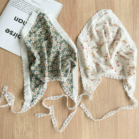 Scarf Lace Triangle Geometric Small Floral Daisy Hair Accessories