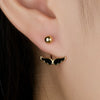 Screw Twist Earrings 925 Silver Geometric Dripping Oil Style Women's Jewelry