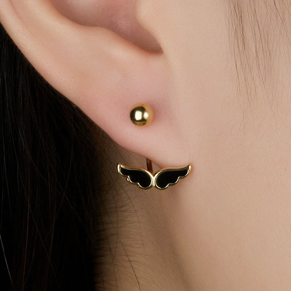 Screw Twist Earrings 925 Silver Geometric Dripping Oil Style Women's Jewelry