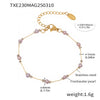 Seamless Freshwater Pearl Titanium Steel Necklace Bracelet Set For Ladies With Electroplating Treatment