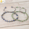 Semi Precious Stone Geometric Beaded Woven Bracelet Polished Unisex Personality Jewelry